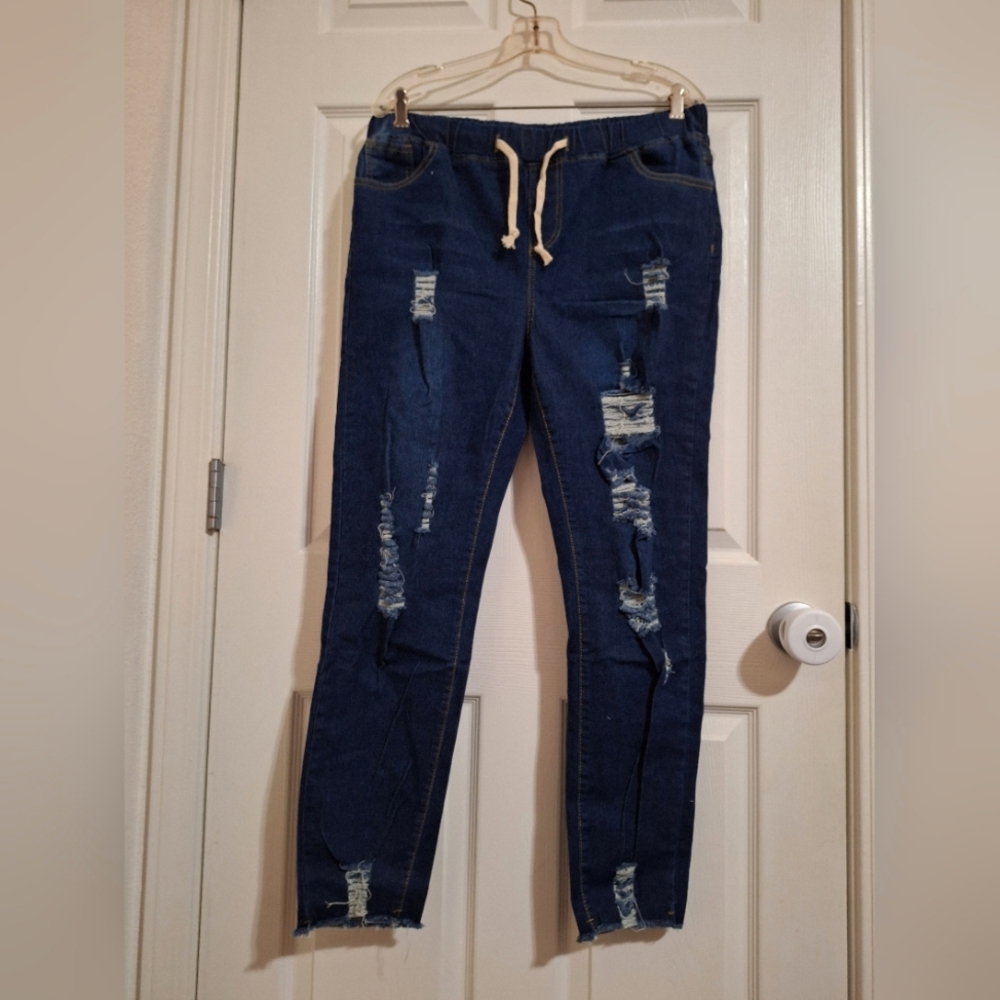 Drawstring jeans